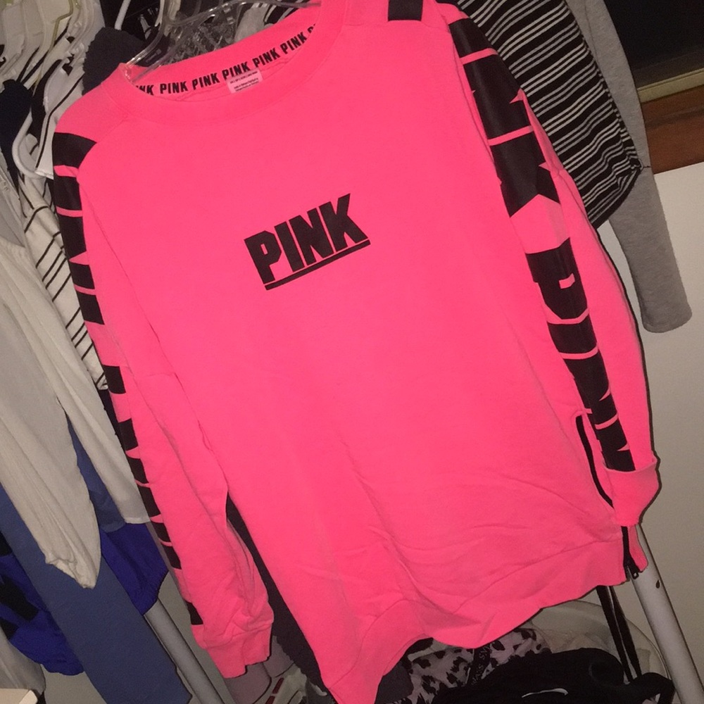 hot pink, pink sweatshirt